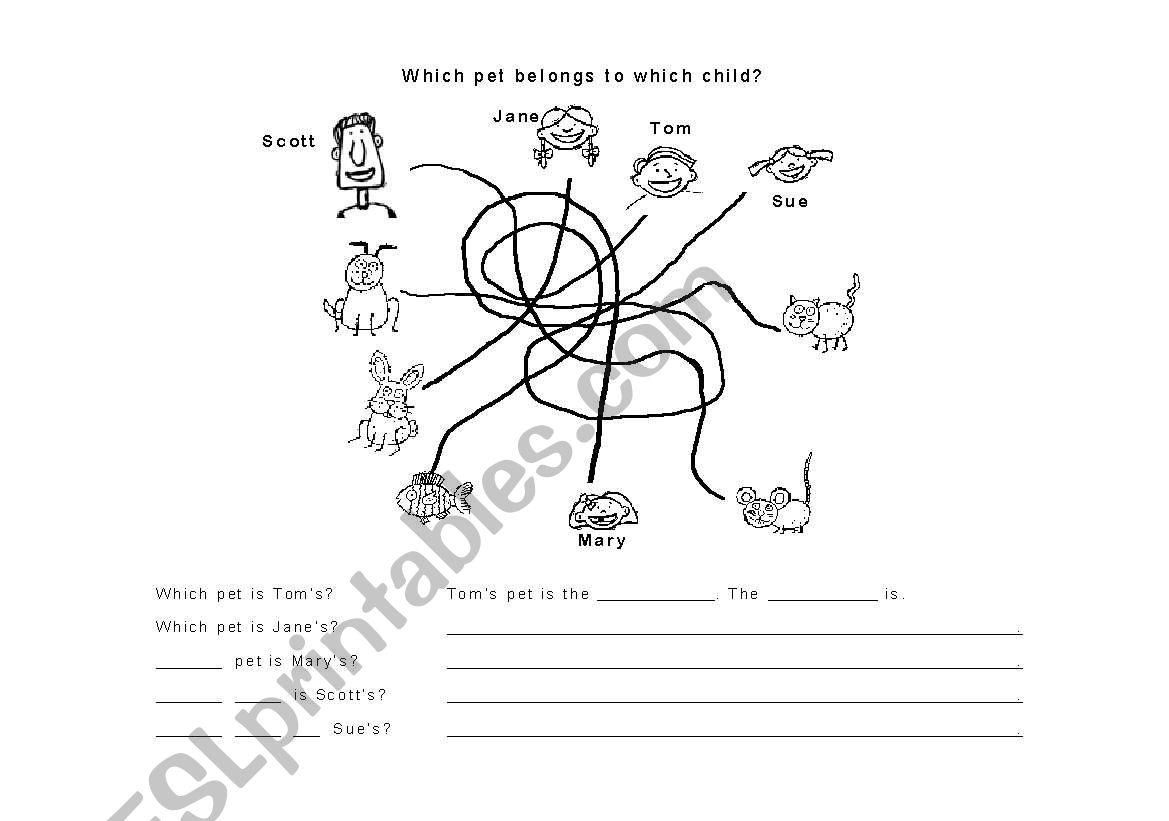 Which witch? Which pet? worksheet