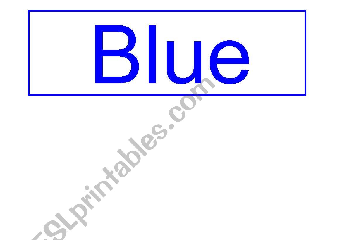 Colours- written words worksheet