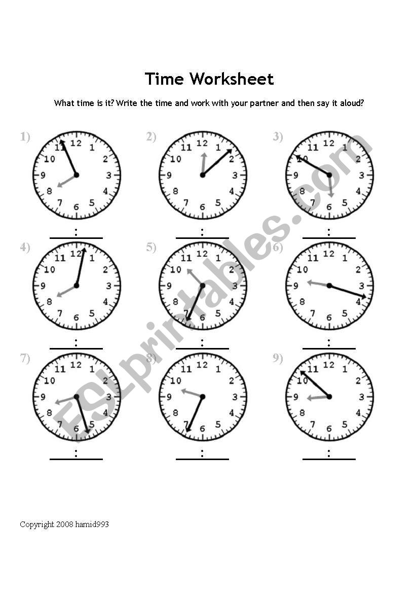 Telling the time while practicing syllable stress