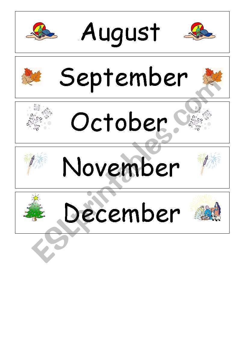 Months worksheet