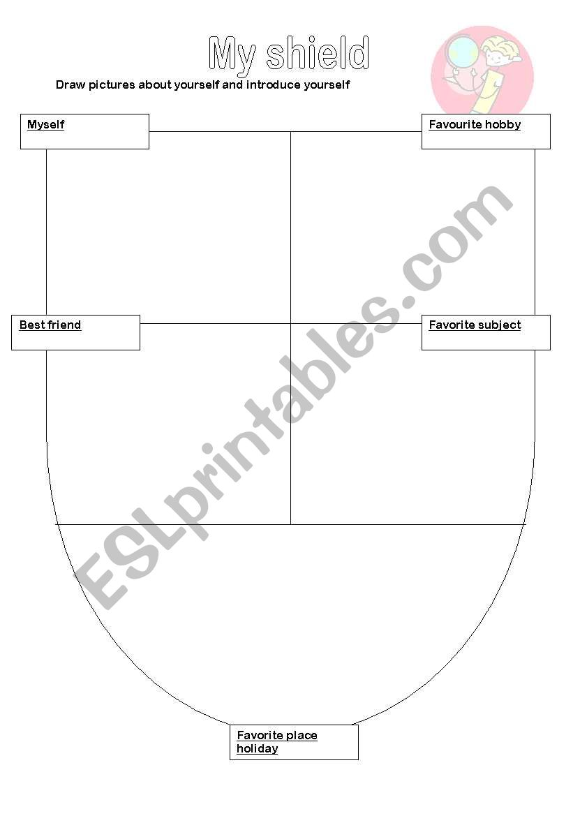 My Shield worksheet