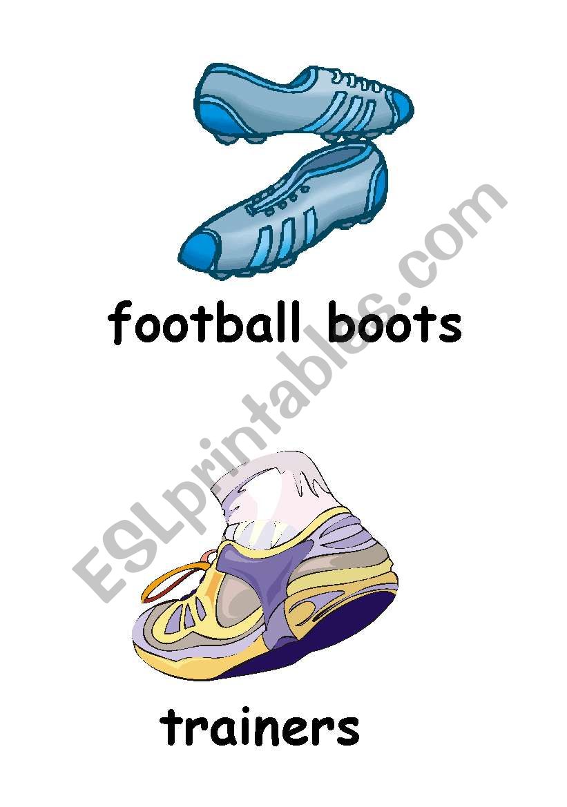 Clothing flashcards worksheet