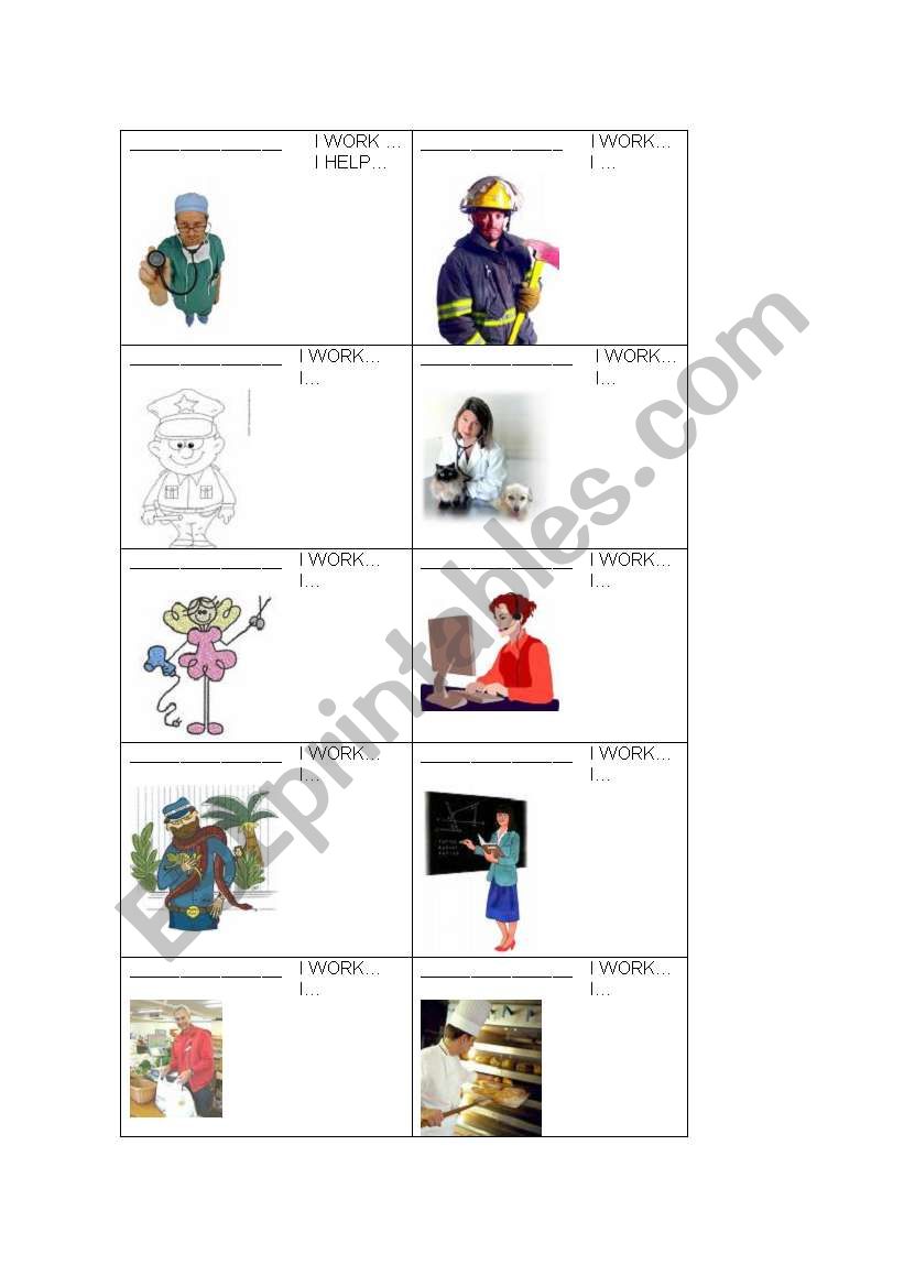 jobs worksheet