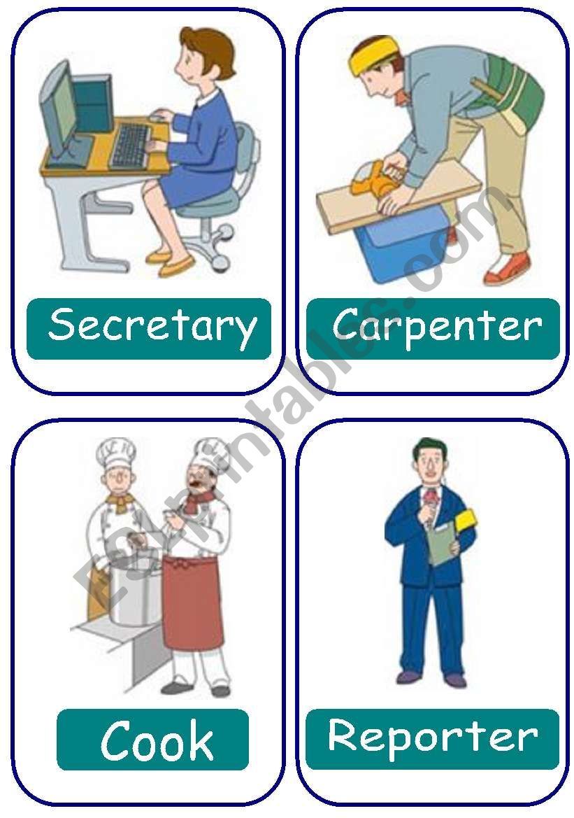 OCCUPATIONS (36 FLASHCARDS) worksheet