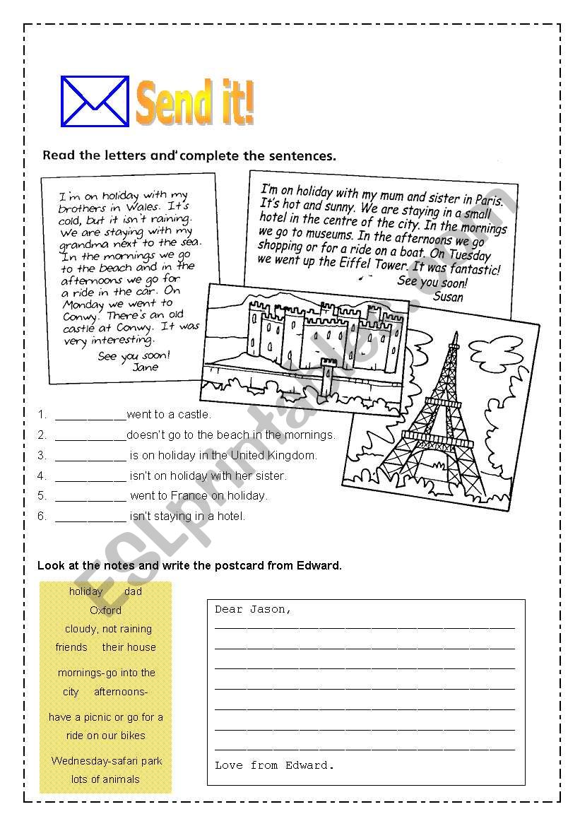 Send it! worksheet