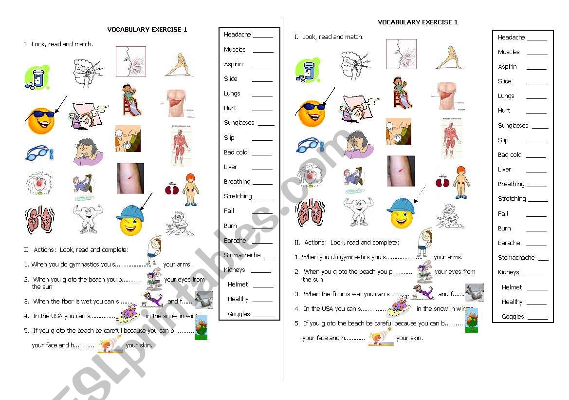 Health worksheet