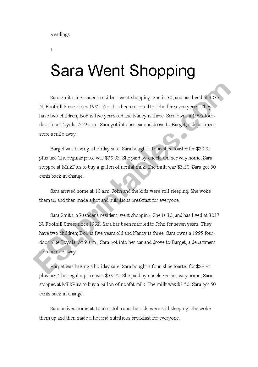 100 stories. Amazing worksheet.