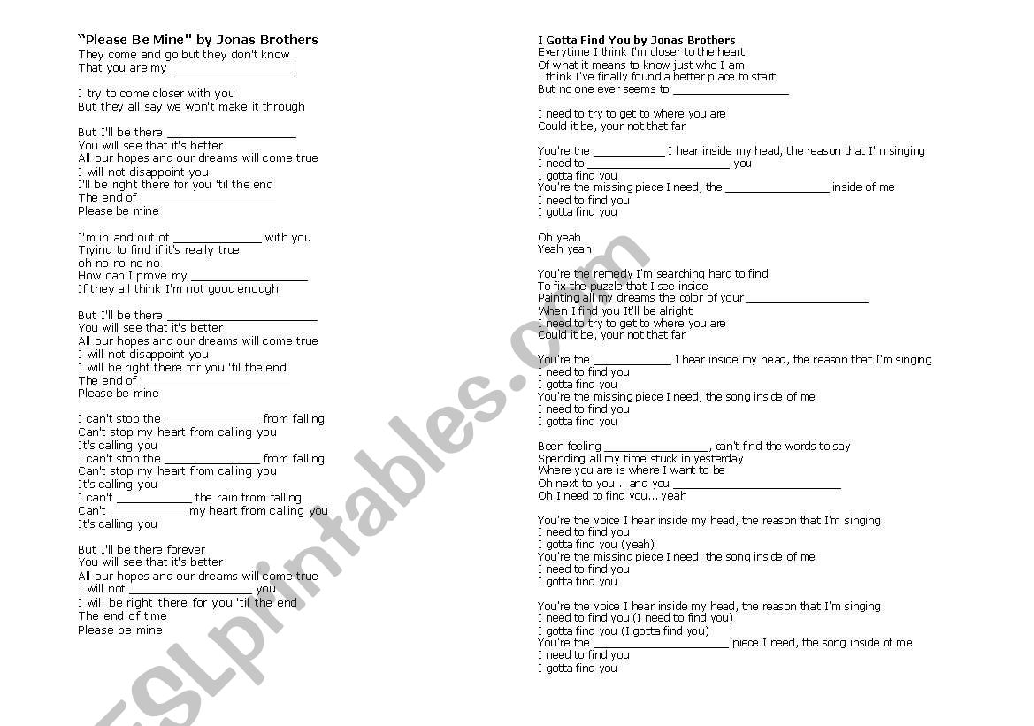 Listening activity worksheet