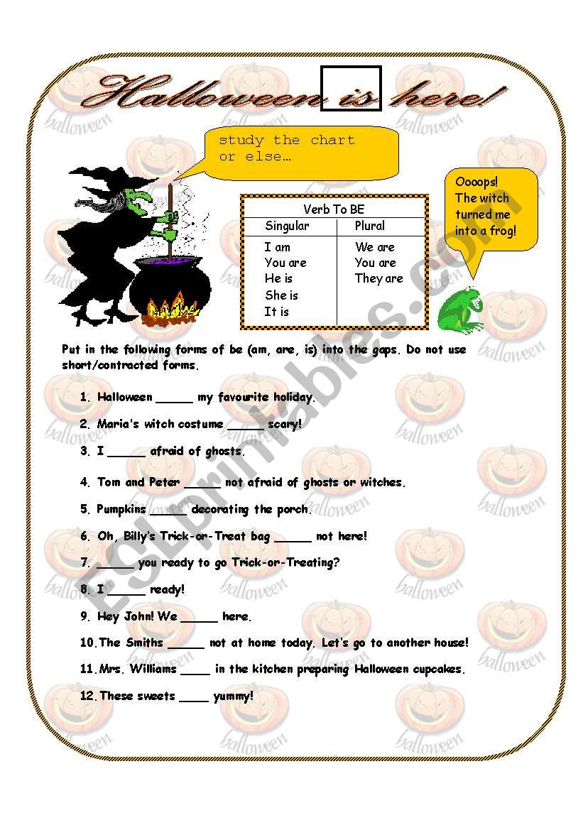 Halloween IS here! worksheet