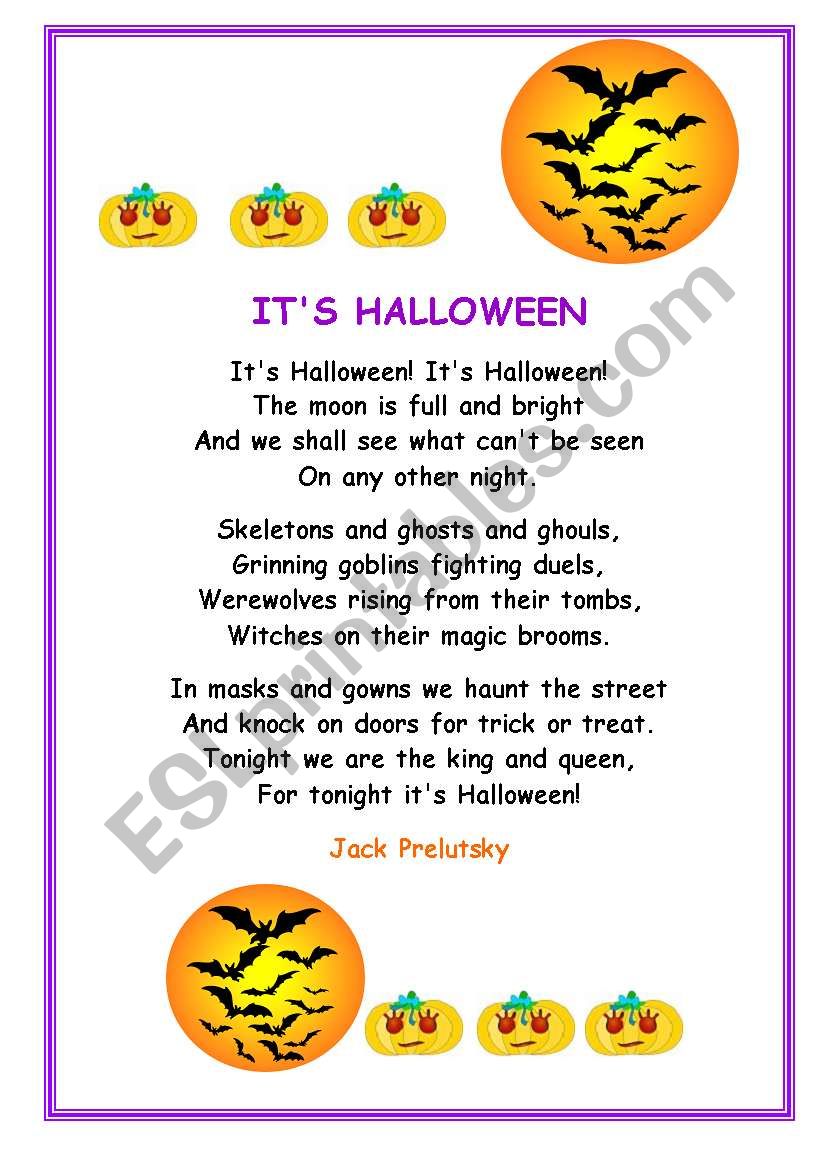 ITS HALLOWEEN worksheet