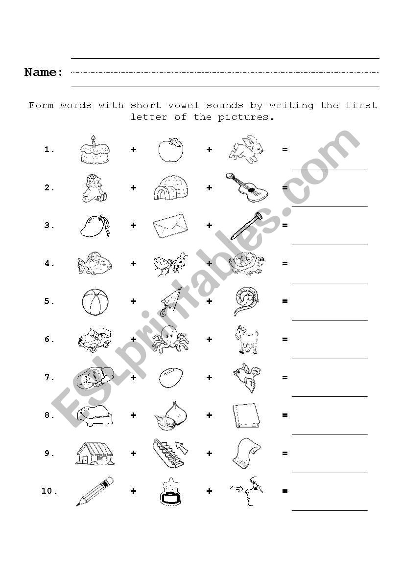 CVC worksheet worksheet