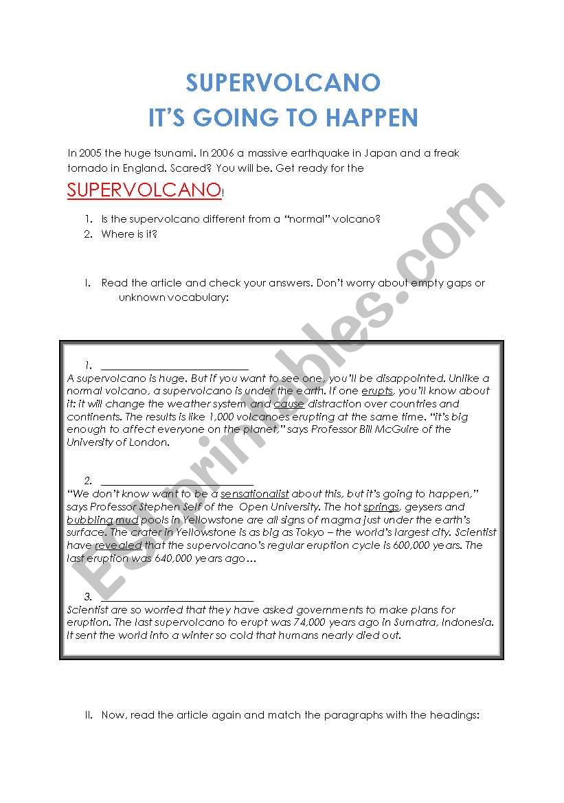 SUPERVOLCANO - ITÂ´S GOING TO HAPPEN