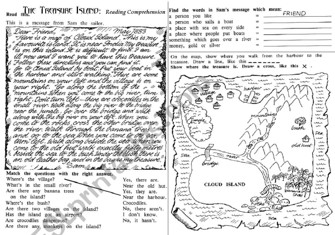 The Treasure Island: Reading Comprehension