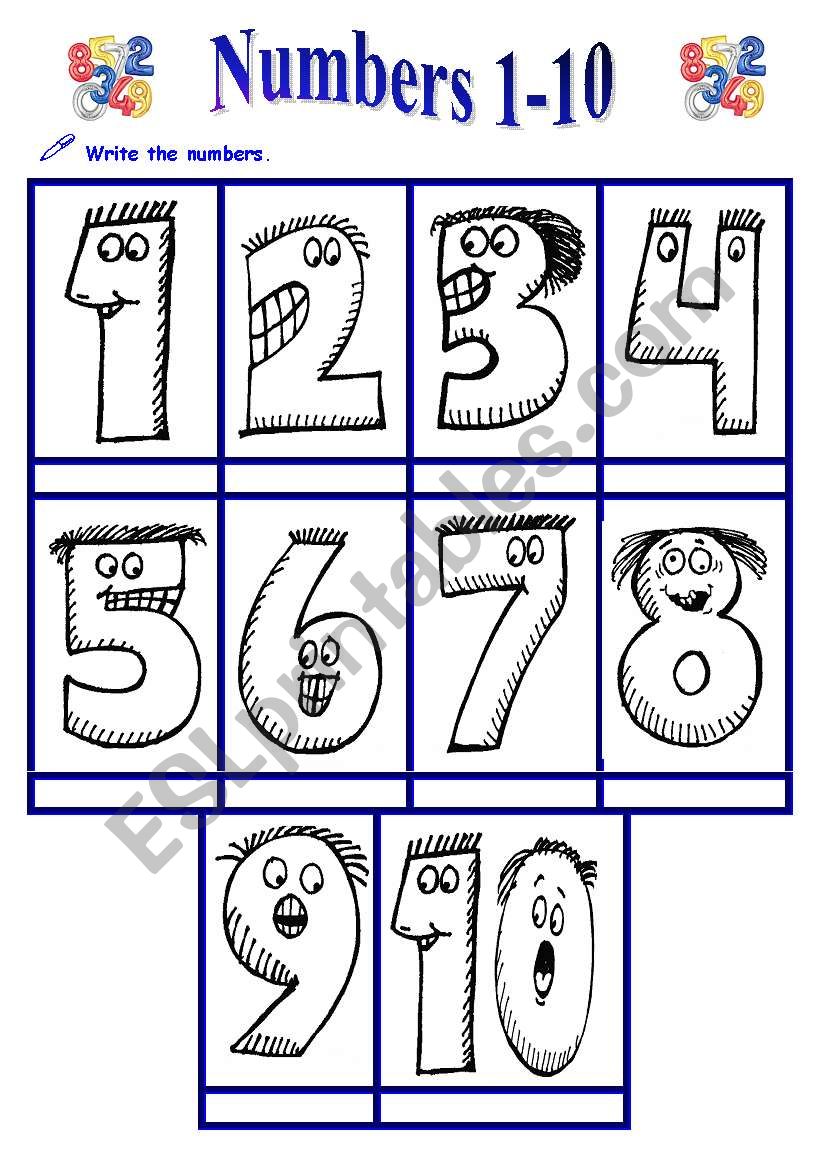 Numbers worksheet worksheet