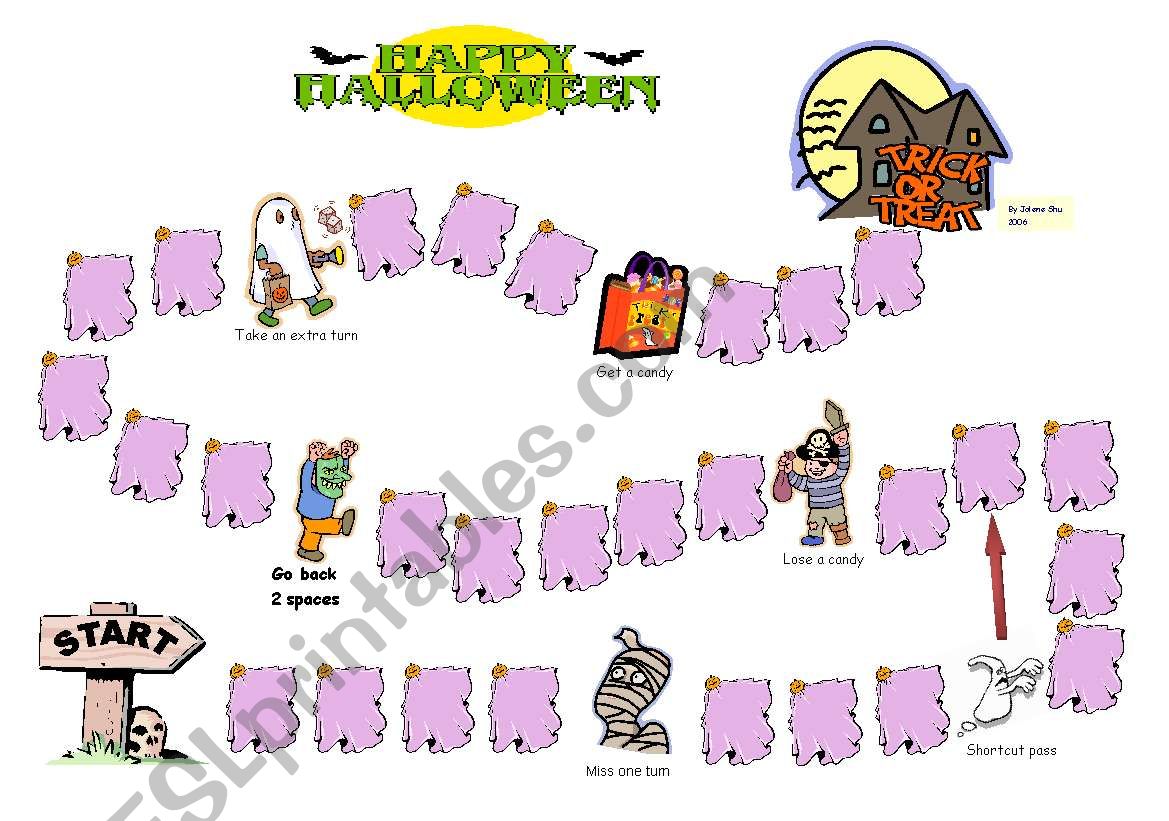 halloween game poster worksheet