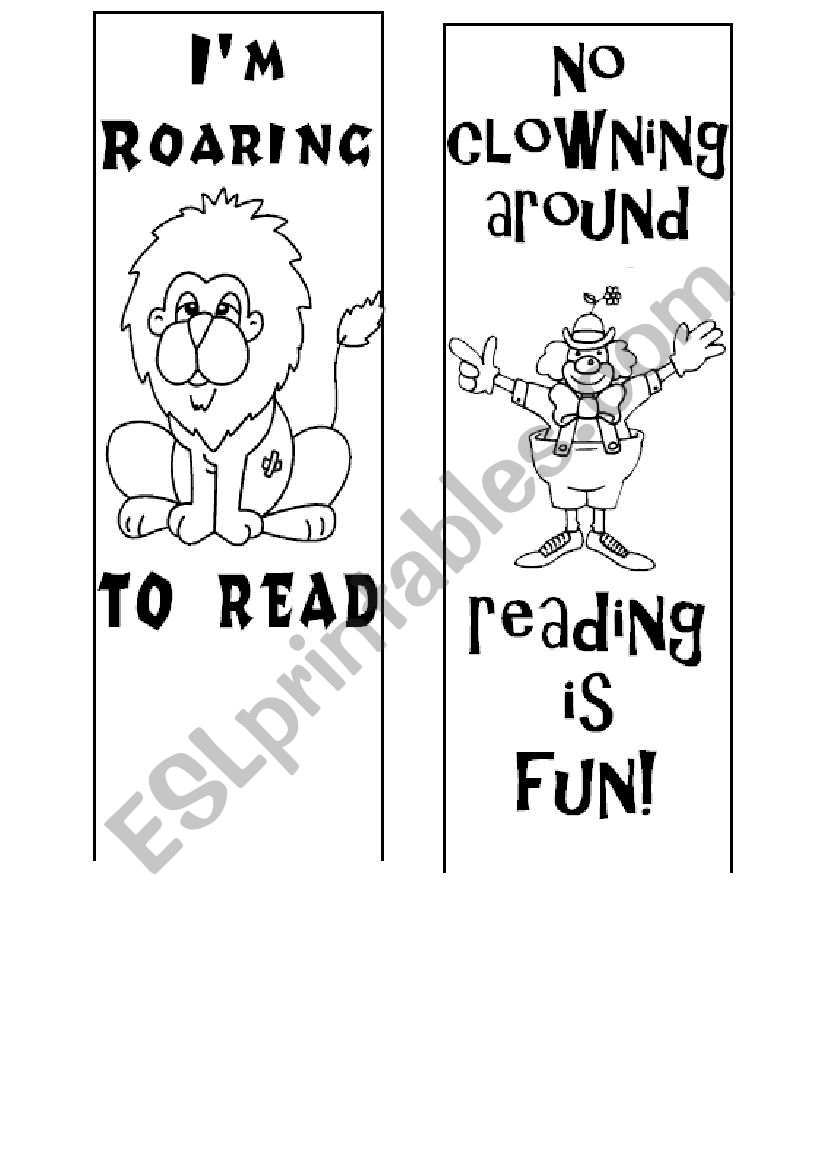 bookmarks worksheet