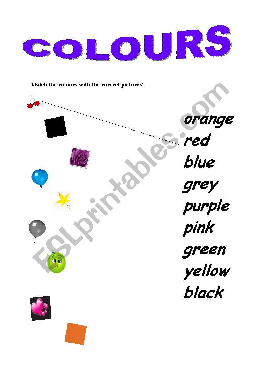 colours worksheet