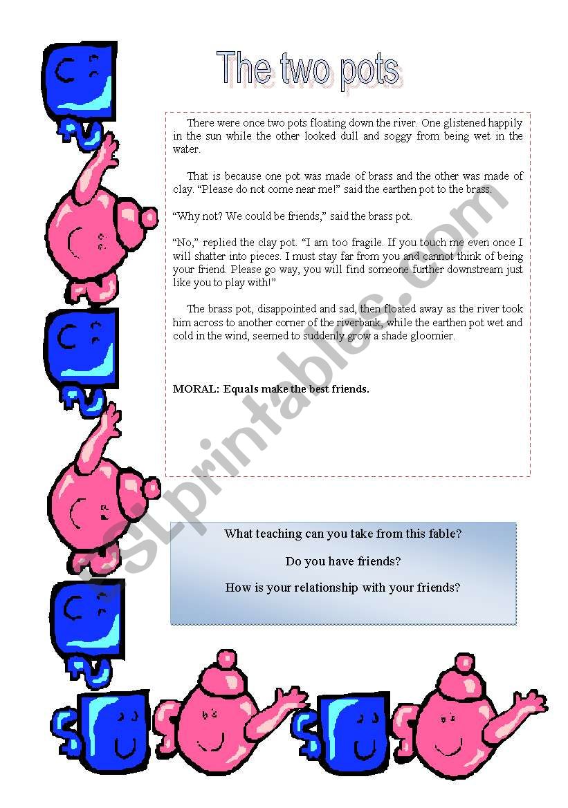 The two pots worksheet