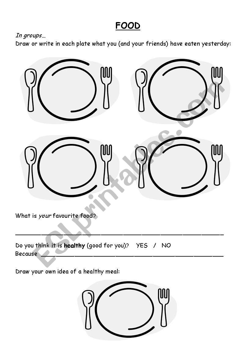 Food (intro - quiz) worksheet