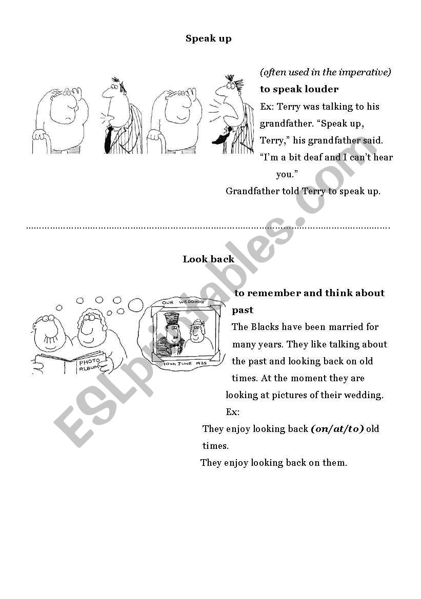 Phrasal Verbs worksheet