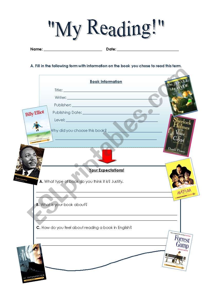 Reading Form worksheet