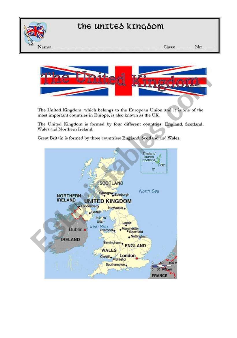 United Kingdom(1) worksheet