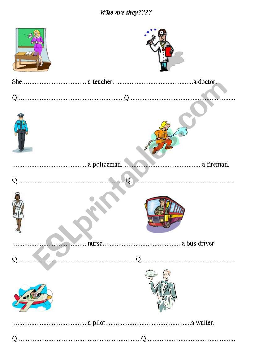 Who are they? worksheet