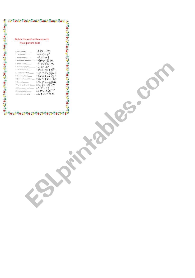 supporting signs worksheet