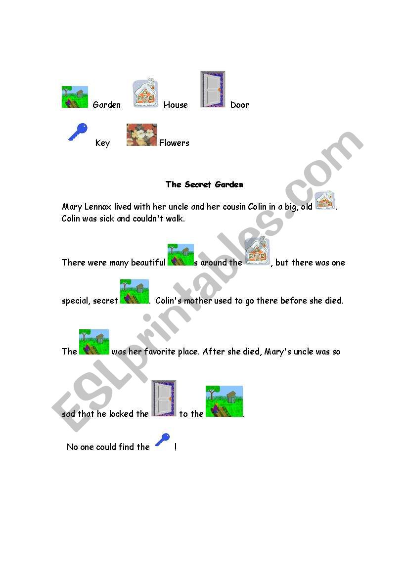 The secret garden worksheet