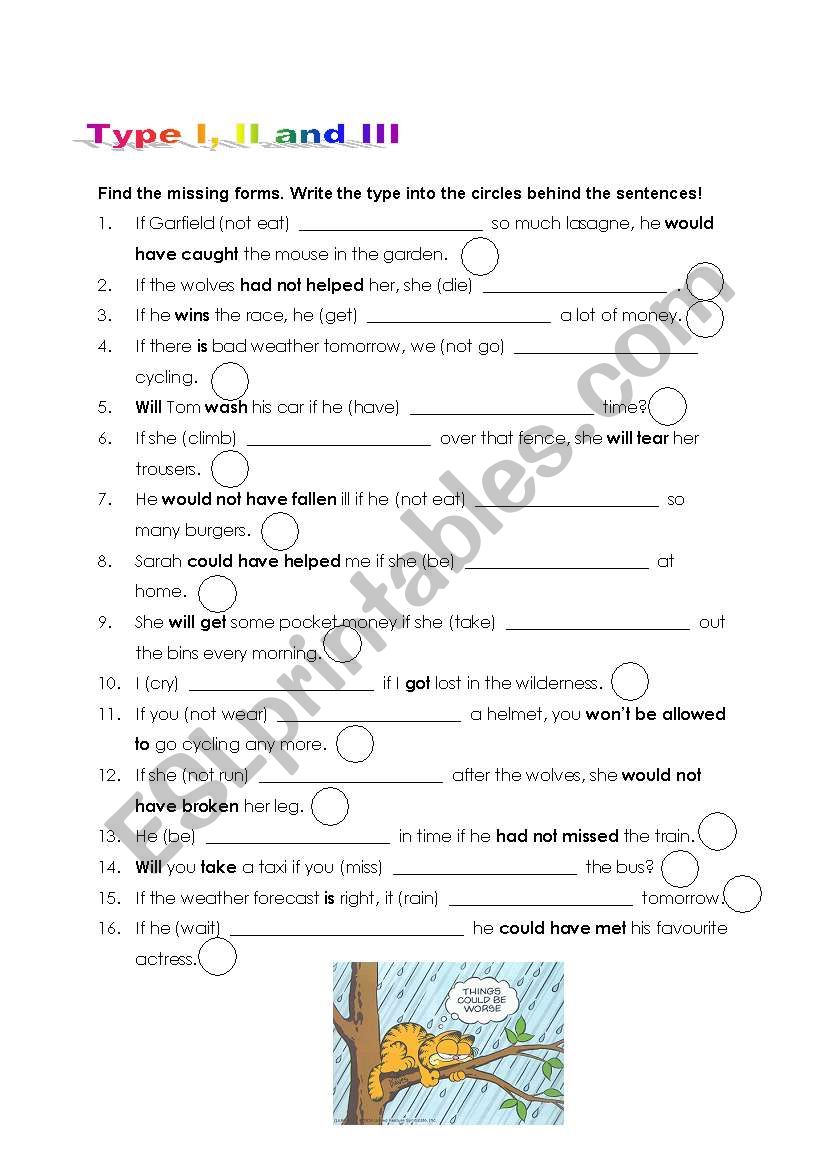 Mixed if-sentences worksheet