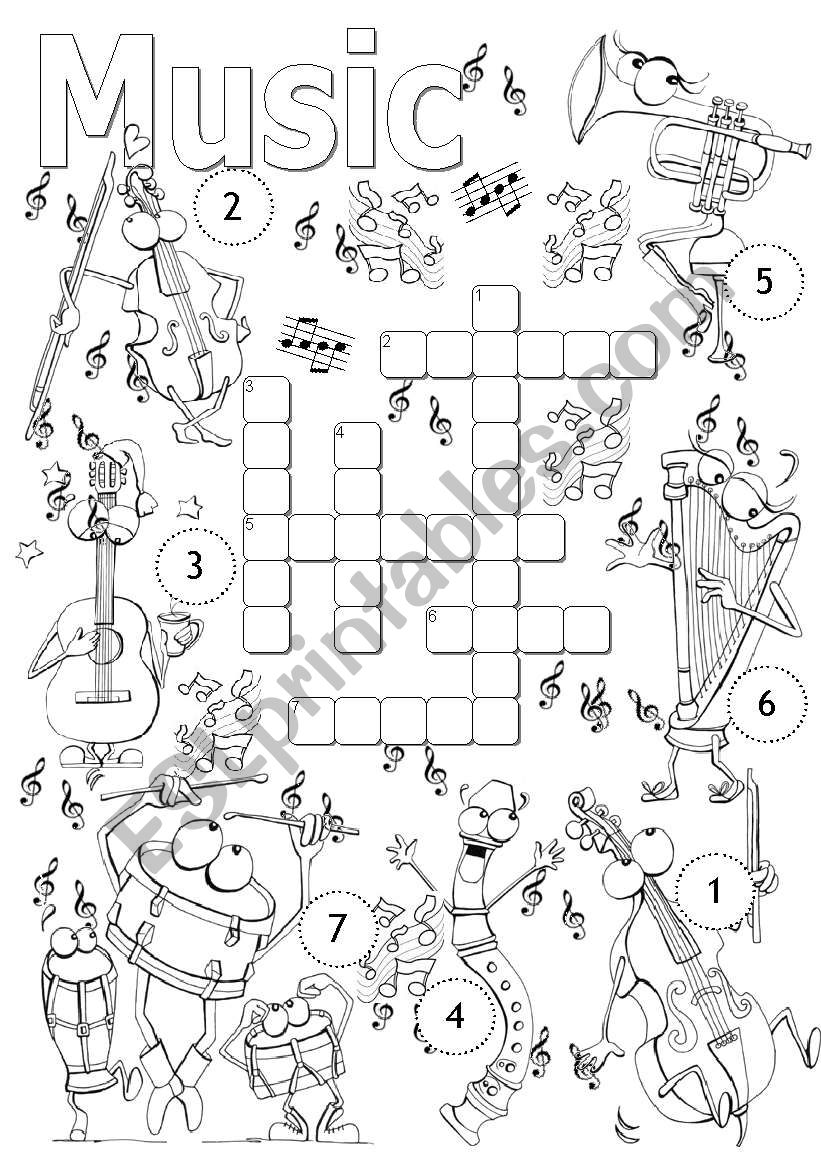 Musical instruments worksheet