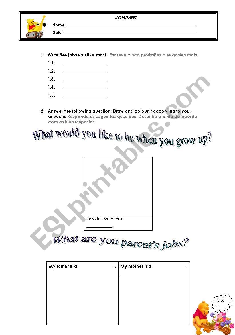 Jobs worksheet