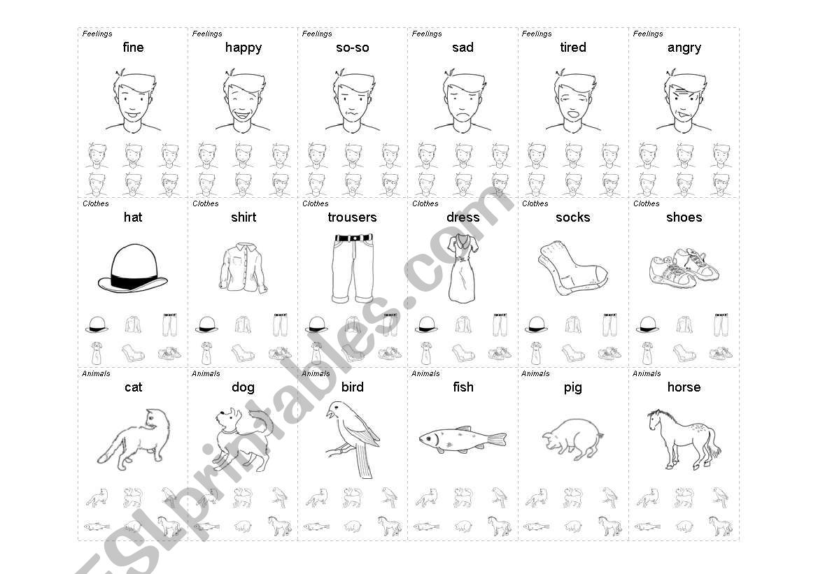 Happy families 1/4 worksheet
