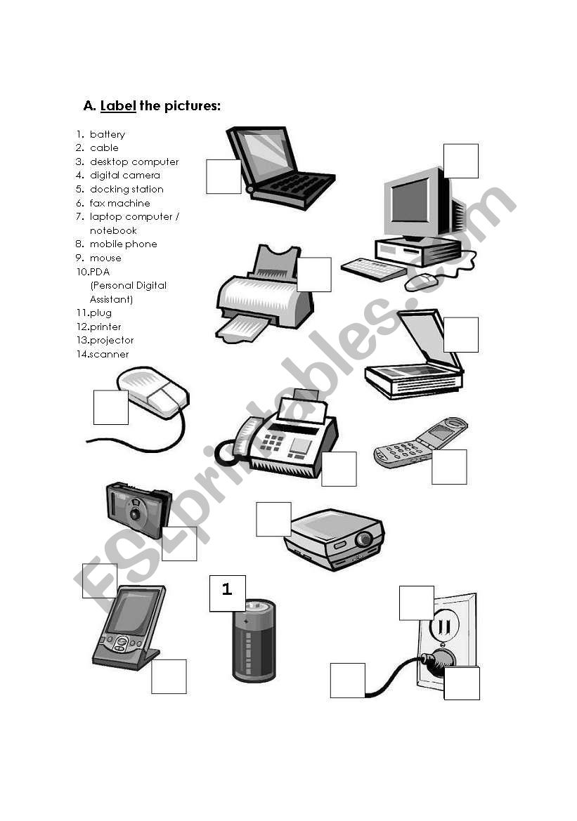 Computer Hardware worksheet