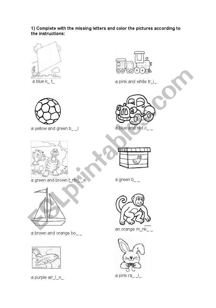 Complete and colour worksheet