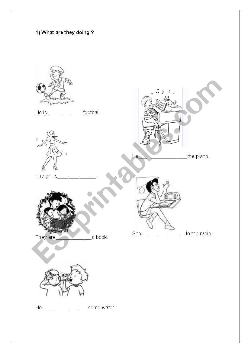 What are they doing ? worksheet