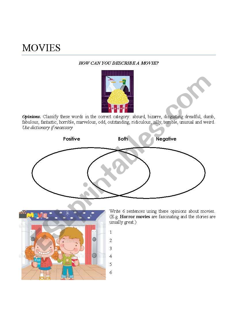 MOVIES worksheet