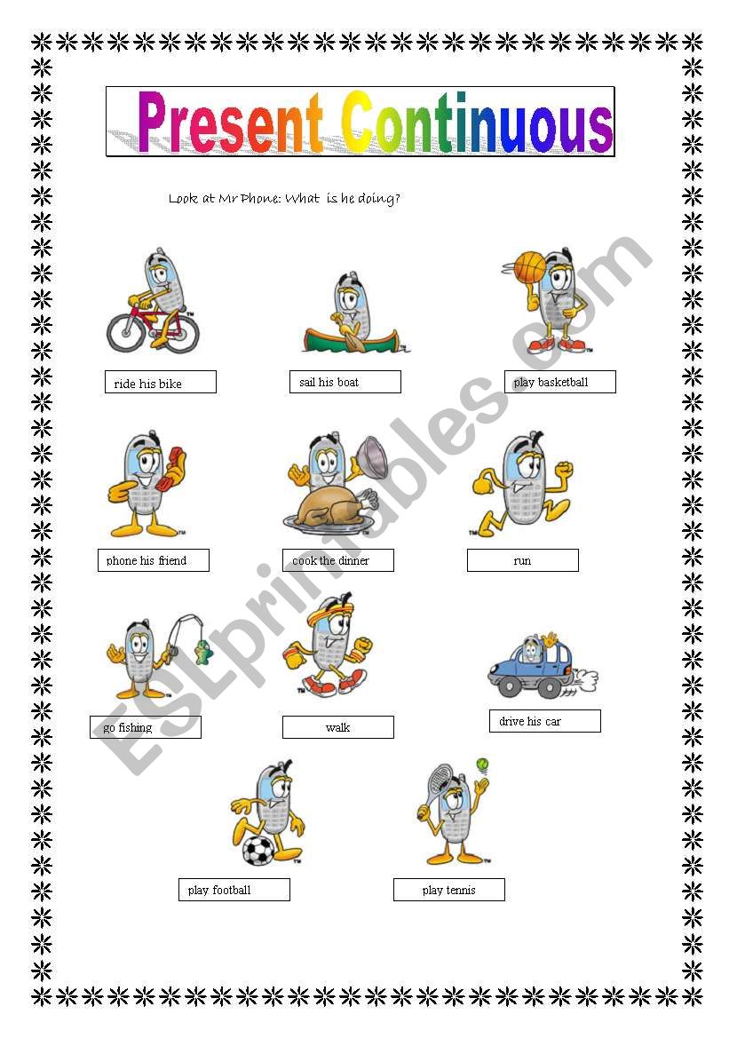 present continuous worksheet