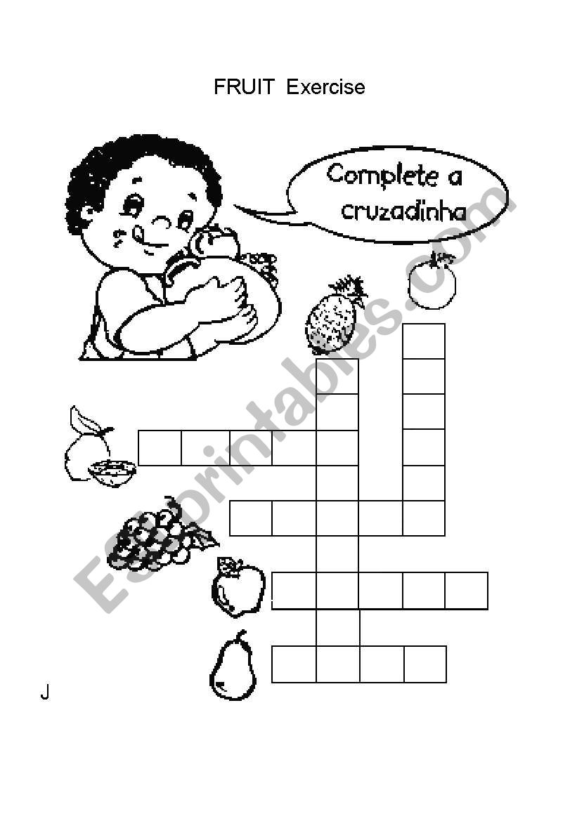 fruit crossword worksheet