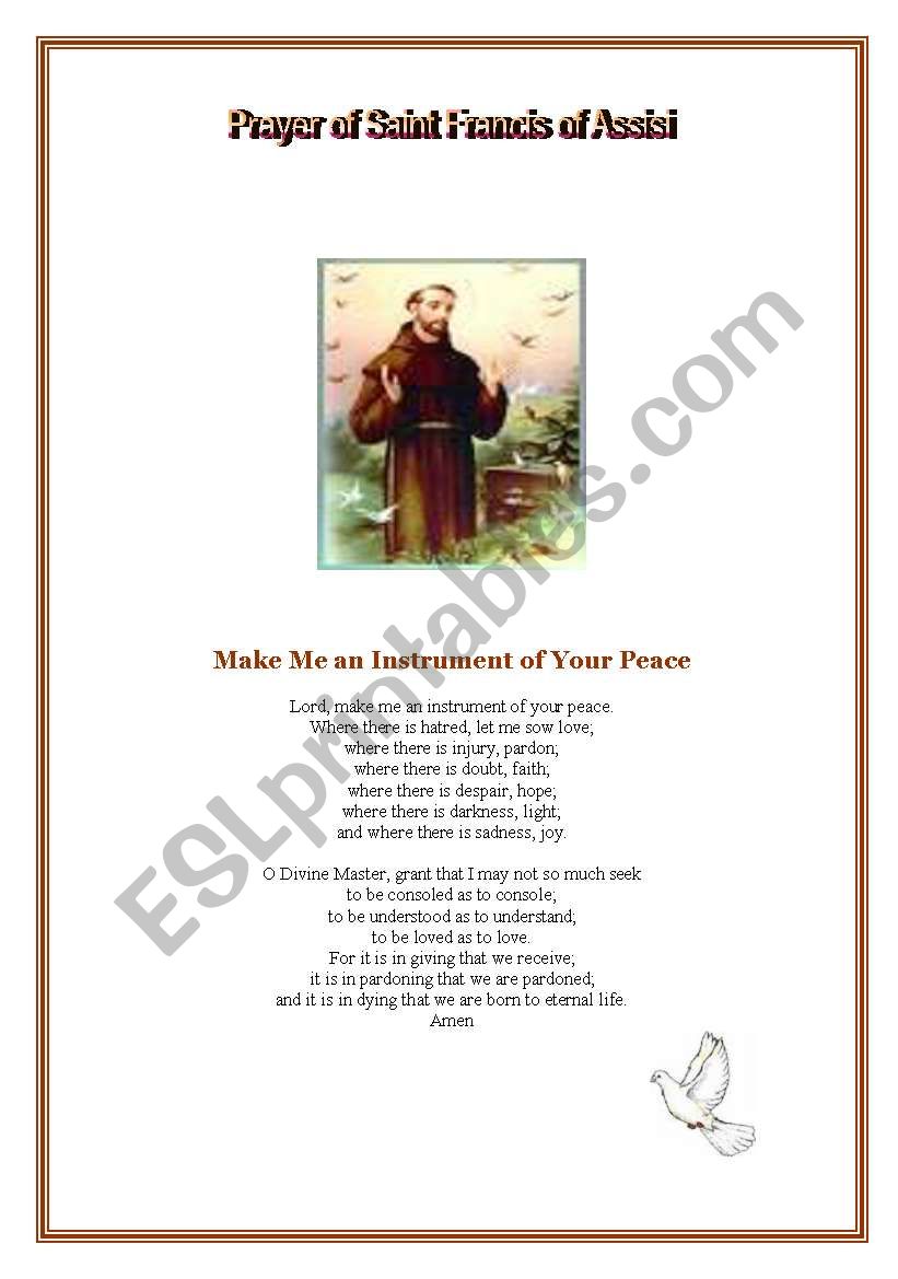 Prayer of Saint Francis of Assisi