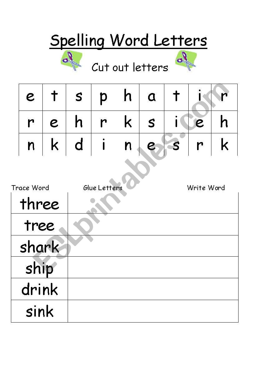 Spelling Words worksheet