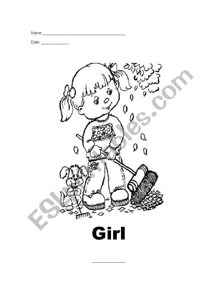 Girl worksheet