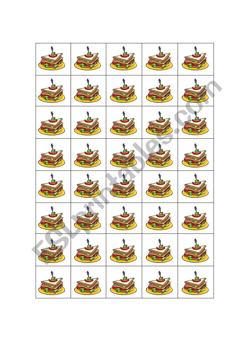 Food Activity/Game Pieces PG.10 - Sandwich