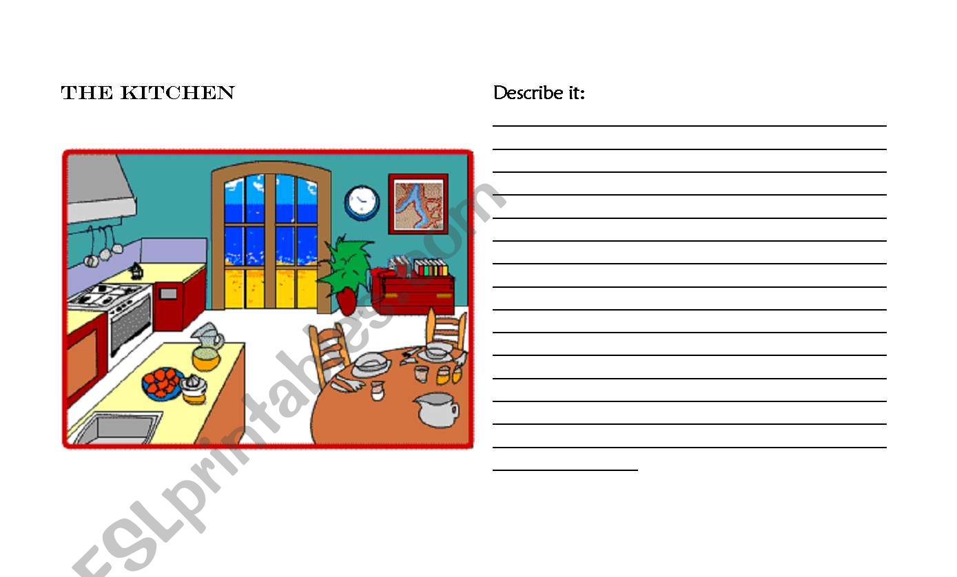 The kitchen worksheet