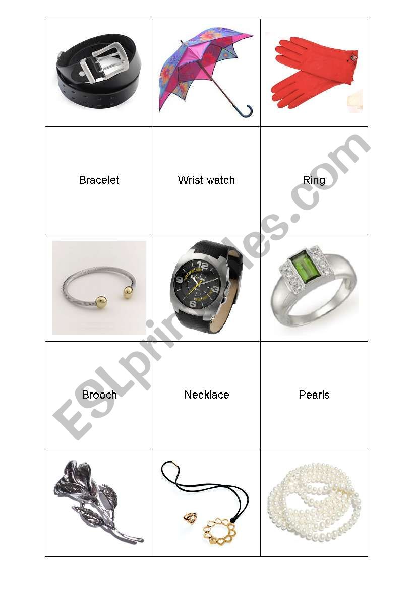 jewelery & accesoriess memo game part2