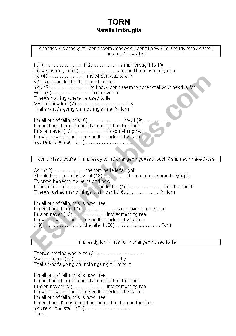 SING STAR: torn, zombie, papa donÂ´t preach and love fool