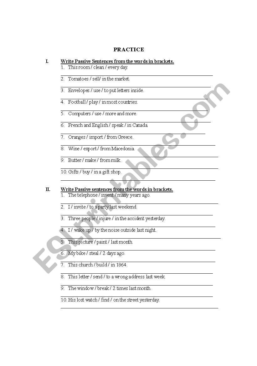 Grammar Practice Test worksheet