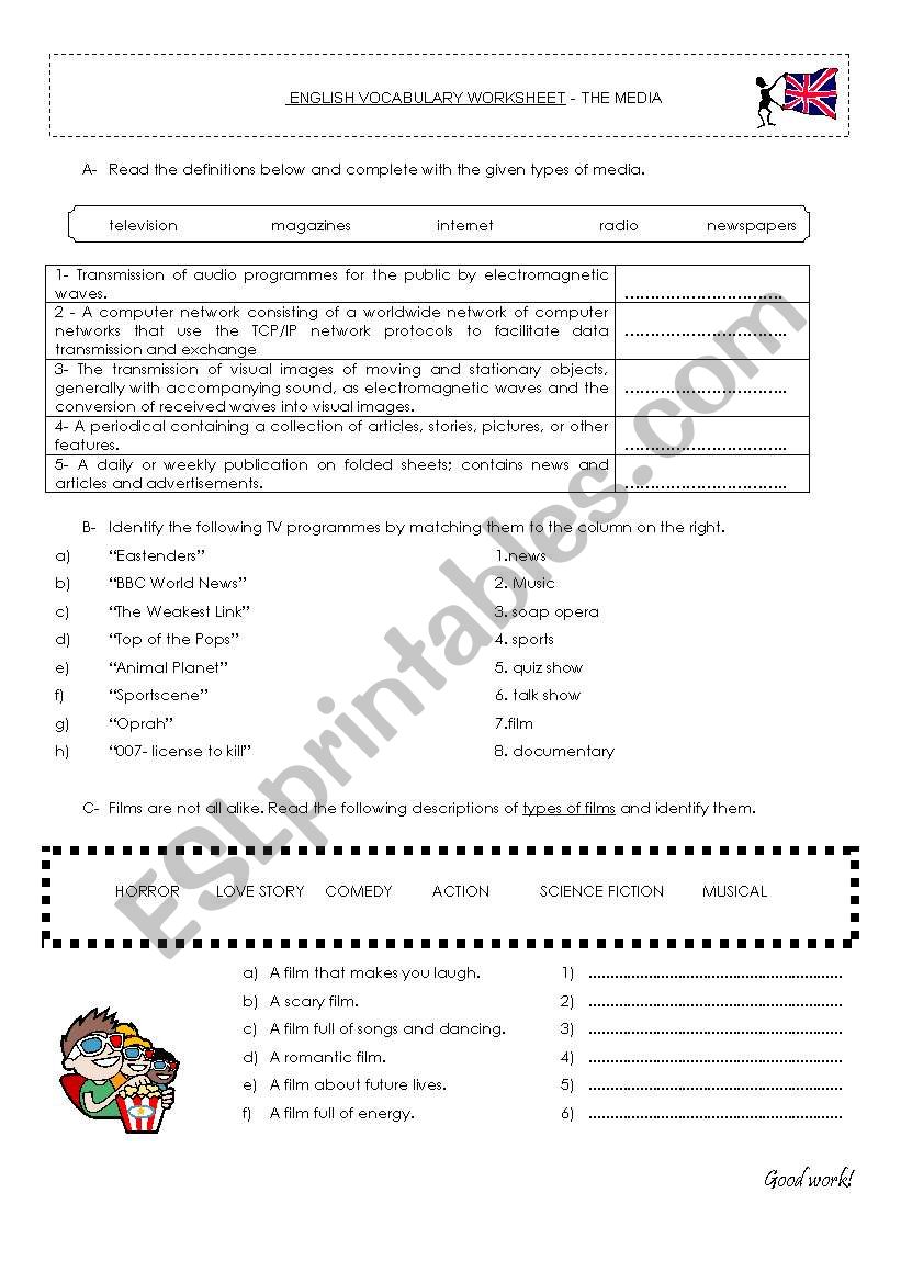 Media worksheet