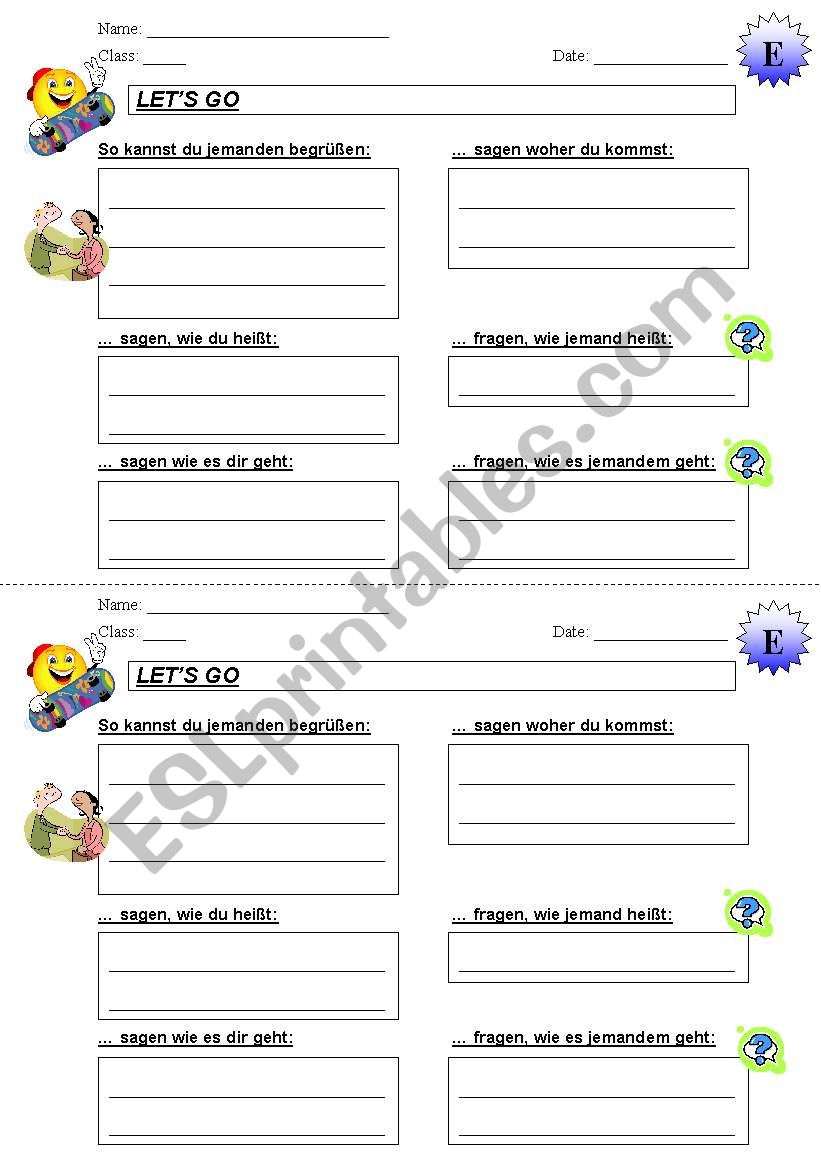 Meeting people worksheet