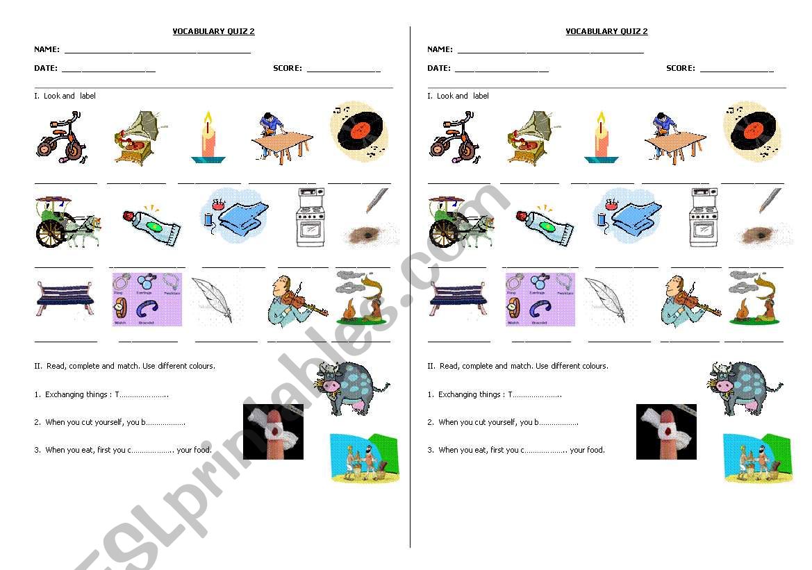 Past Inventions Quiz worksheet